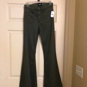 Hudson High Waist Taylor Flare Pants - Green